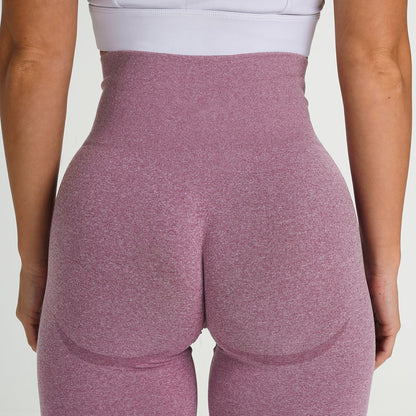 Enhance Your Workout with High-Waisted Peach Yoga Pants - Super Stretch, Hip-Lifting Design for Women