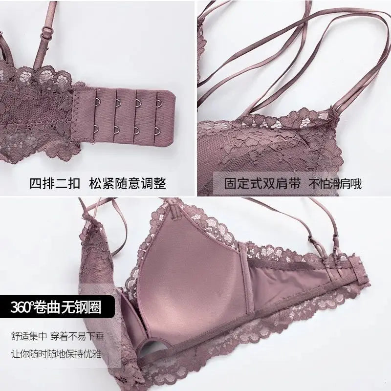 Bra Push Up Lace Sexy Bras 3/4 Cup Brassiere