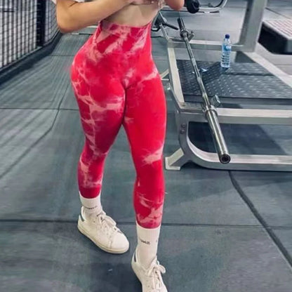 Upgrade Your Workout: High Waist Tiedye Leggings for Women