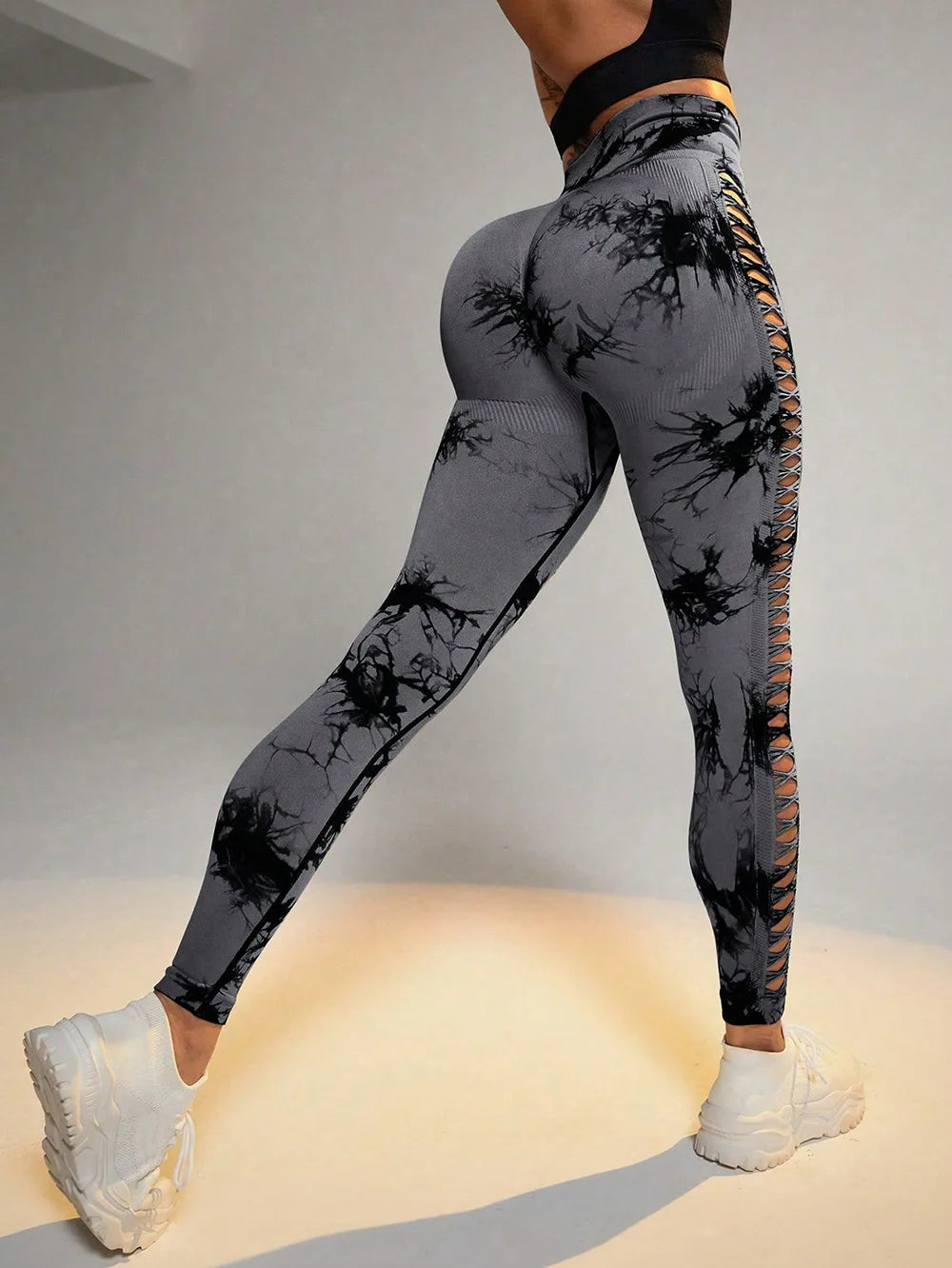 Upgrade Your Workout with Sexy Tie-Dye Yoga Leggings - High Waist, Slim Fit, Breathable - Perfect for Gym, Yoga, and Running!