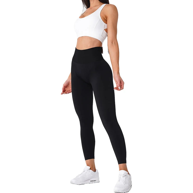 Get Fit in Style with High Waisted Seamless Leggings - Perfect for Yoga, Gym, and More!