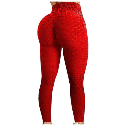 Upgrade Your Fitness with High Waist Bubble Leggings - Perfect for Yoga, Gym, and Running!