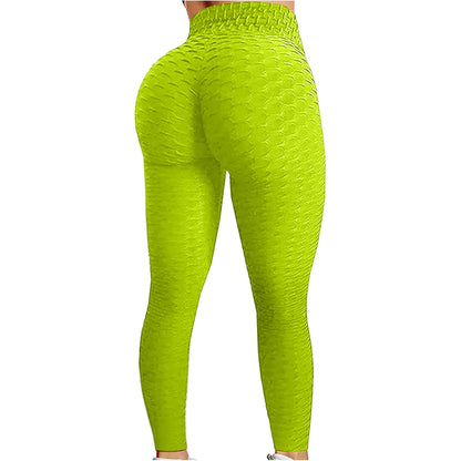 Upgrade Your Fitness with High Waist Bubble Leggings - Perfect for Yoga, Gym, and Running!